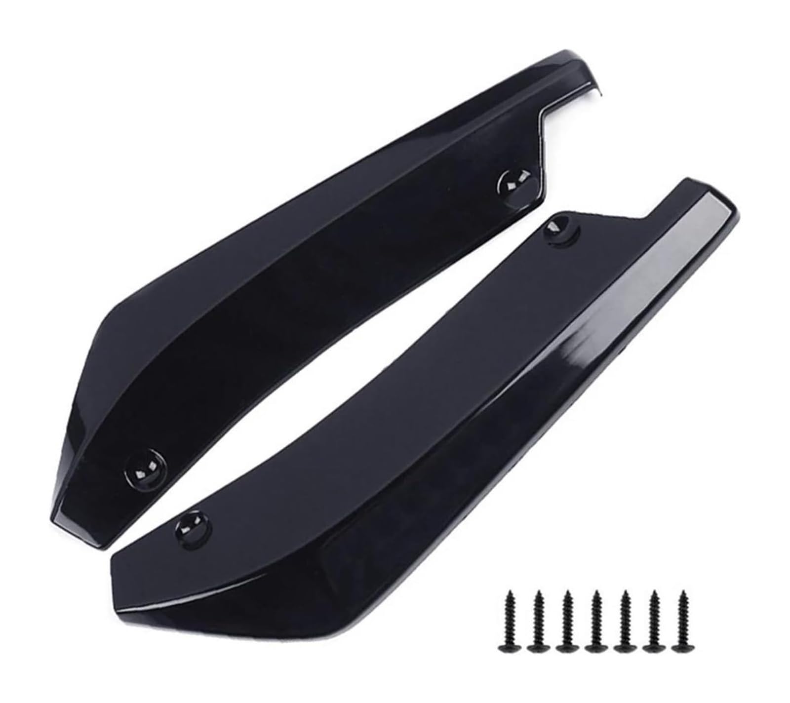Auto Frontspoiler Lippe Universal Auto Vorne Hinten Stoßstange Streifen Lip Verlängerung Spoiler Diffusor Splitter Scratch Protector Winglets Seite Rock(Schwarz) von AMBMREDPEV