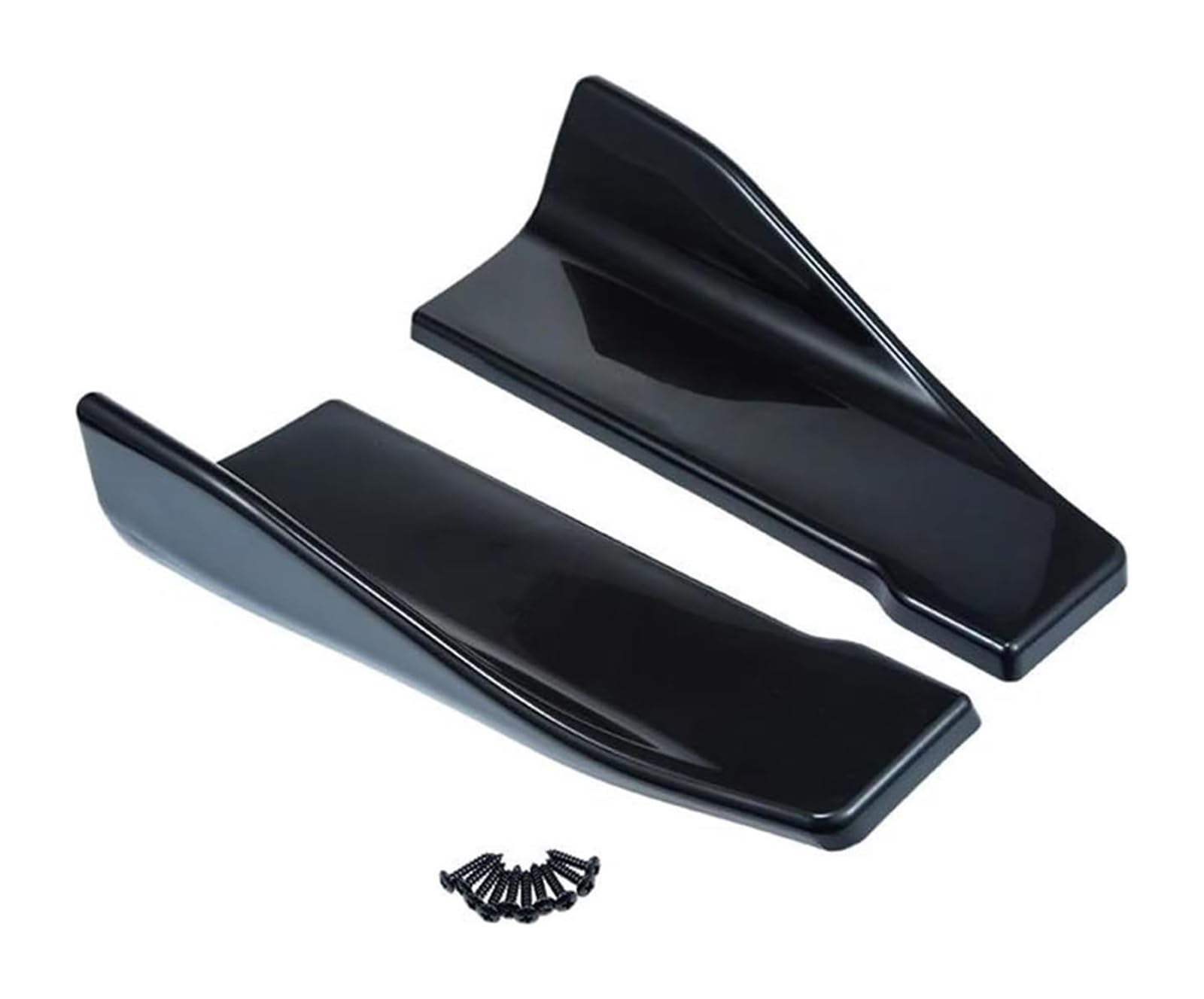 Auto Frontspoiler Lippe Universal Schutz Zierleisten Styling Auto Spoiler Seitliche Frontschürze Hinten Seite Rock Lip Rocker Flügel Seite Schritt Rock(Schwarz) von AMBMREDPEV