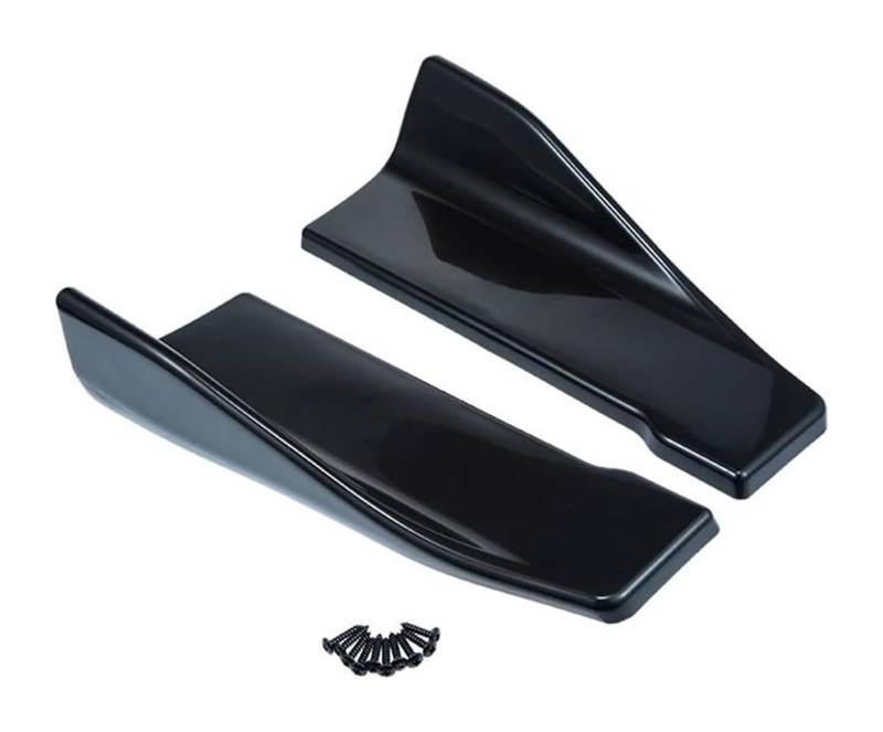 Auto Frontspoiler Lippe Universal Schutz Zierleisten Styling Auto Spoiler Seitliche Frontschürze Hinten Seite Rock Lip Rocker Flügel Seite Schritt Rock(Schwarz) von AMBMREDPEV