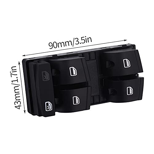 Fensterheber Schalter Knopf Für A3 A6 S6 C6 Allroad Q7 RS6 2006-2007 SPEEDWOW Power Master Fensterschalter Fensterschalter-Kit 4F0 959 851F 4F0959855(Window switch) von AMBMREDPEV