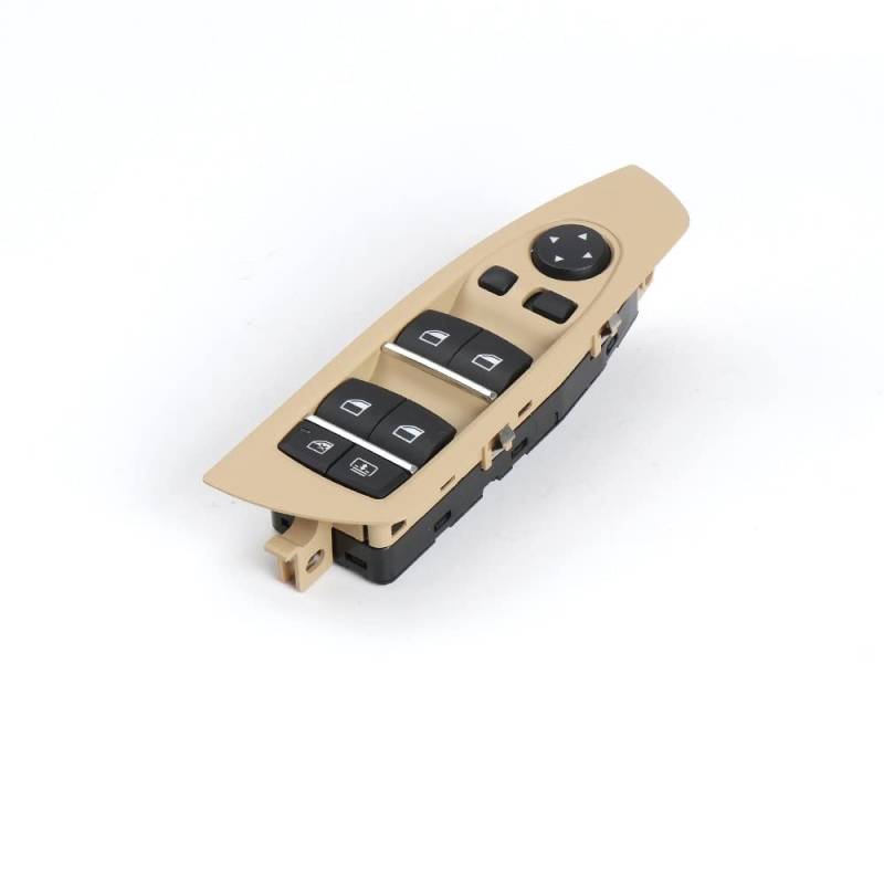 Fensterheber Schalter Knopf Für F01 F02 F04 7 Serie 730 740 750 760 2009-2015 Fahrerfenster-Spiegelschalter-Schalter Electric Power Hauptfenster-Steuerschalter(Beige) von AMBMREDPEV
