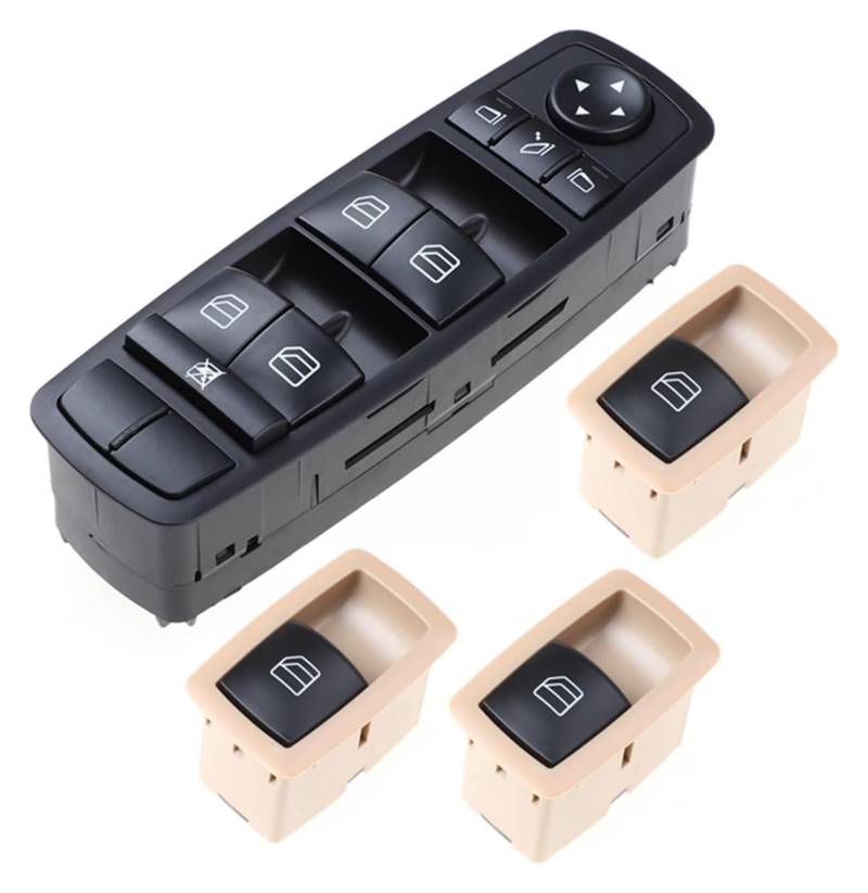 Fensterheber Schalter Knopf Für Mercedes W164 GL320 GL350 GL450 ML320 ML350 ML450 Fensterheber Schalter Taste 2518300290 A2518300290 2518200510(Set 2) von AMBMREDPEV