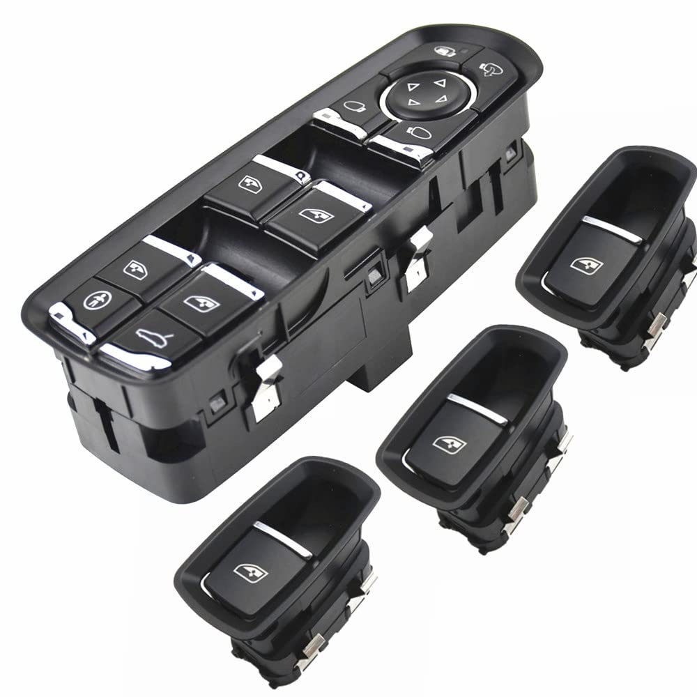 Fensterheber Schalter Knopf Für P&orsche Panamera Cayenne Macan 2011-2018 7PP959858AE 7PP959858AF 7PP959855BDML Hauptschalter Für Elektrische Fensterheber(Set 2) von AMBMREDPEV
