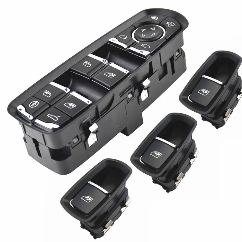 Fensterheber Schalter Knopf Für P&orsche Panamera Cayenne Macan 2011-2018 7PP959858AE 7PP959858AF 7PP959855BDML Hauptschalter Für Elektrische Fensterheber(Set 2) von AMBMREDPEV