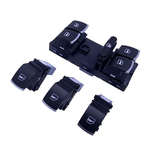 Fensterheber Schalter Knopf Für T&iguan 5. 2006-2018 Elektrischer Fensterheberschalter Chrom 5ND 959 857 5ND 959 855(1 set) von AMBMREDPEV