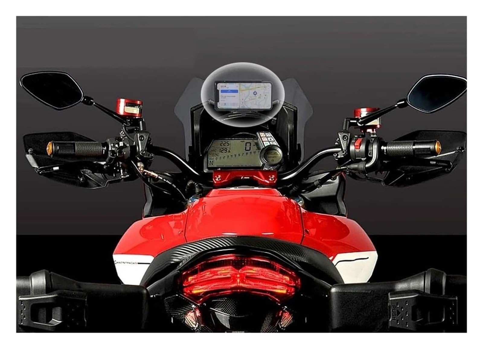 Navigationshalterung Für D&UCATI Für Multistrada 1200 Motorrad Ständer Smartphone GPS Navigation Platte Halterung(-Bracket (2010-2012)) von AMBMREDPEV