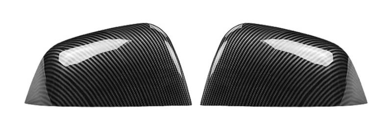 Seitenspiegel Abdeckkappen Für Model 3 Für Model Y Außenspiegel Abdeckkappe Kohlefaser Autopaste Seitentür Auto Außen ABS Rückspiegel(3 Light Carbon Fiber) von AMBMREDPEV