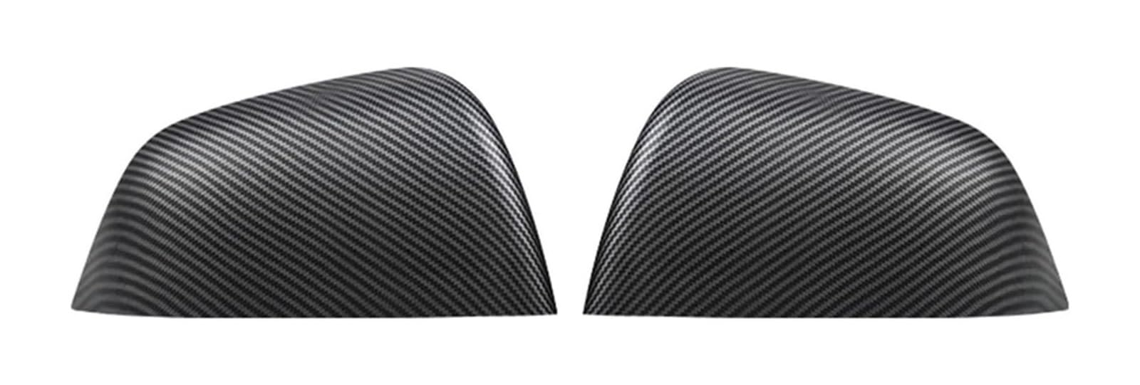 Seitenspiegel Abdeckkappen Für Model 3 Für Model Y Außenspiegel Abdeckkappe Kohlefaser Autopaste Seitentür Auto Außen ABS Rückspiegel(3 Matt Carbon Fiber) von AMBMREDPEV