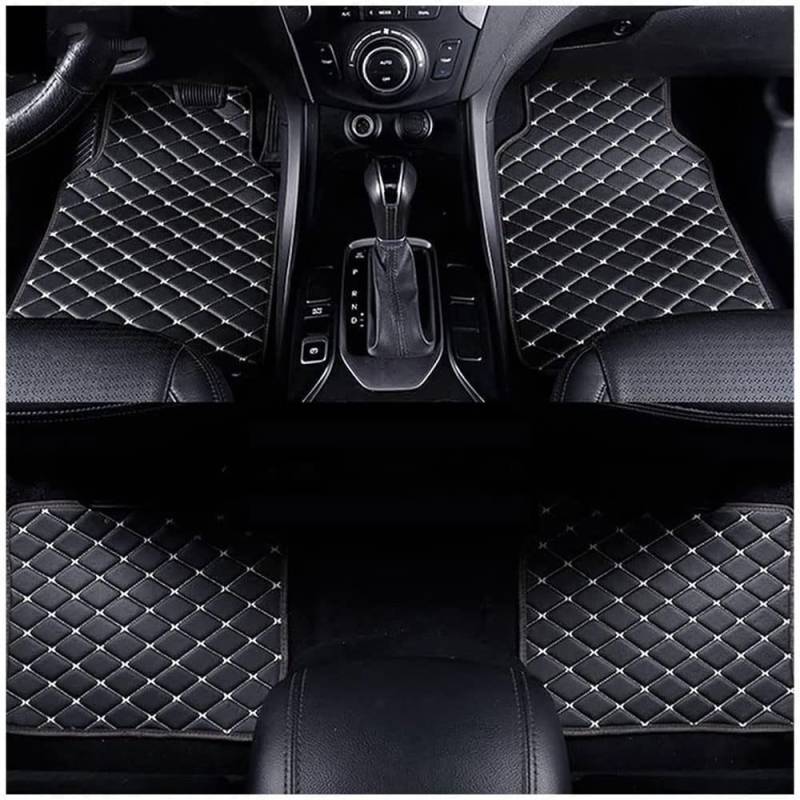 4 Stück Auto Fußmatten, für Hyundai Santa Fe 2019-2023 Anti-rutsch Wasserdicht Vorne Hinten Automatten Bodenmatten Innenraum Auto Zubehör,C von AMENAS