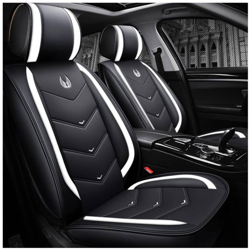 AMENAS Sitzbezüge-Set, für MG ZS MG4 MG5 ZS EV 2022 2023 Luxus Leder Autositzbezüge Schutz zum Vorderseite Rückseite 5-Sitze,B von AMENAS