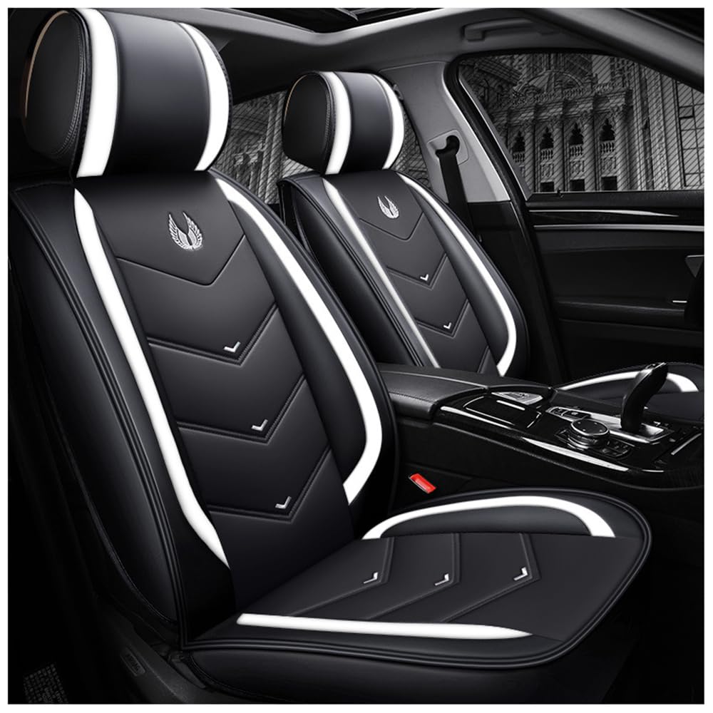 Sitzbezüge-Set, für Audi Q3 F3 2019-2023 Luxus Leder Autositzbezüge Schutz zum Vorderseite Rückseite 5-Sitze,B von AMENAS