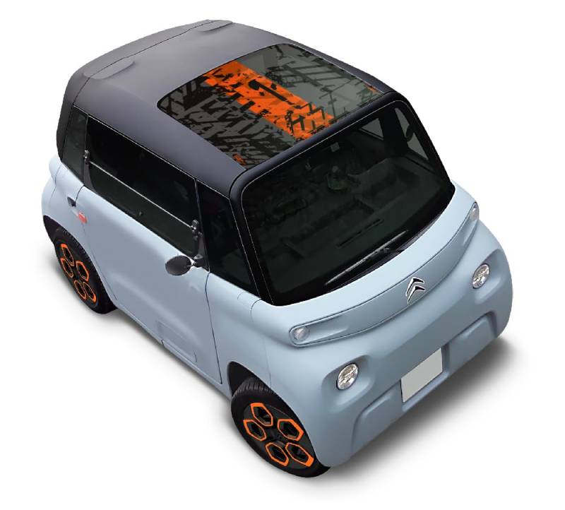 Dach Urban 02 (Orange) – Sonnenblende für Citroen AMI, Opel Rocks-e, Fiat Topolino (Orange) von AMI-GO.CLUB