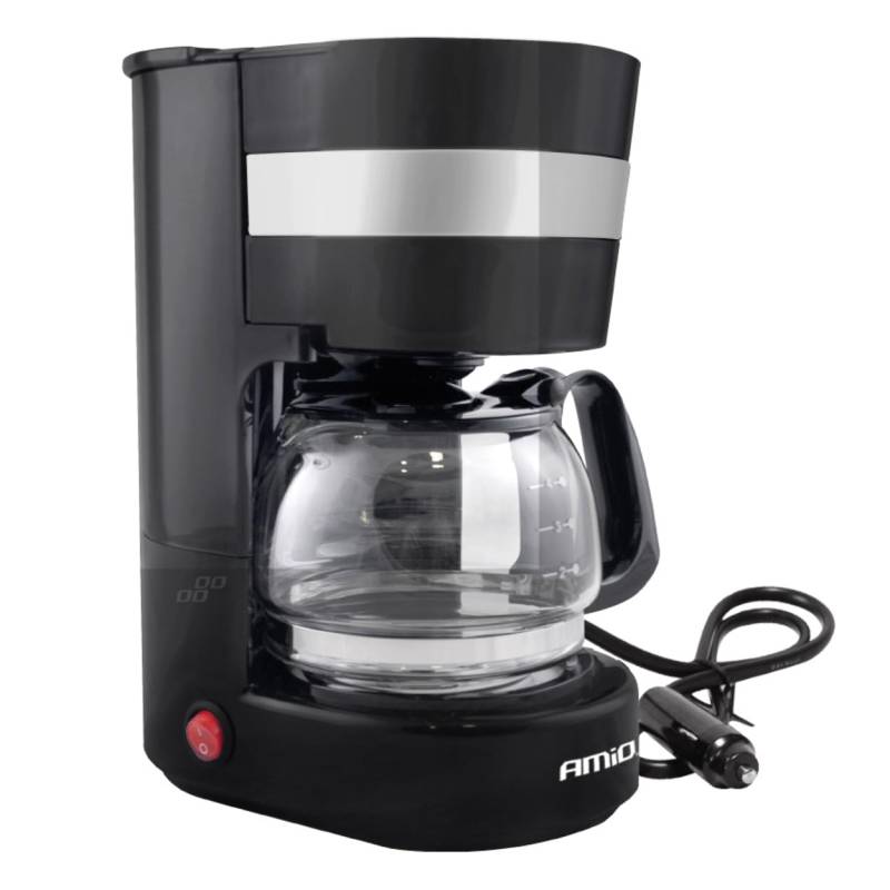 AMiO Coffee Maker Car Coffee Maker mit Kaffeekanne (24 V/250 W) schwarz mit Gegenplug von AMIO