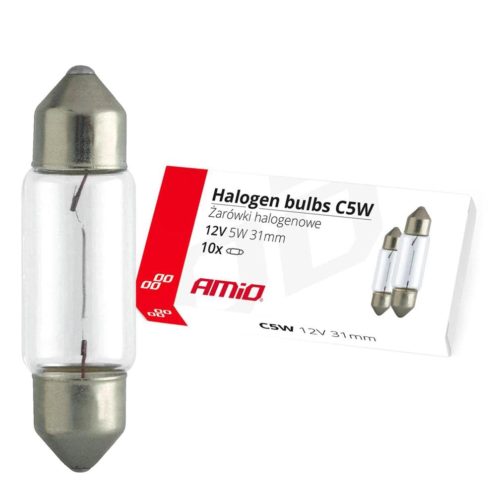 Amio Halogenlampen C5W Festoon 31mm 12V 10pcs Amio Halogenlampen C5W Festoon 31mm 12V 10pcs von AMIO