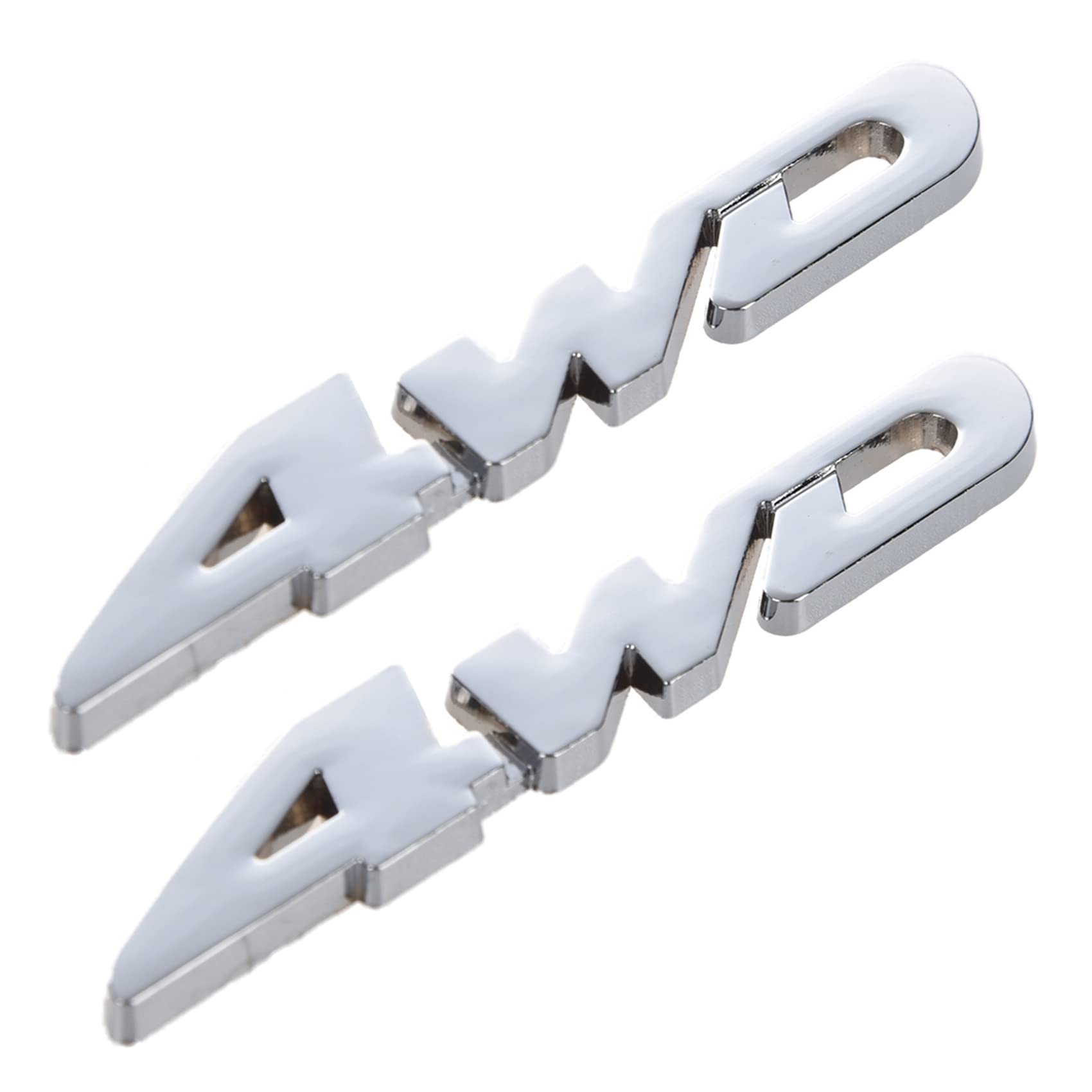 AMIUHOUN 2X 4WD Displacement Auto Chrom Emblem Abzeichen Auto Aufkleber Logo von AMIUHOUN