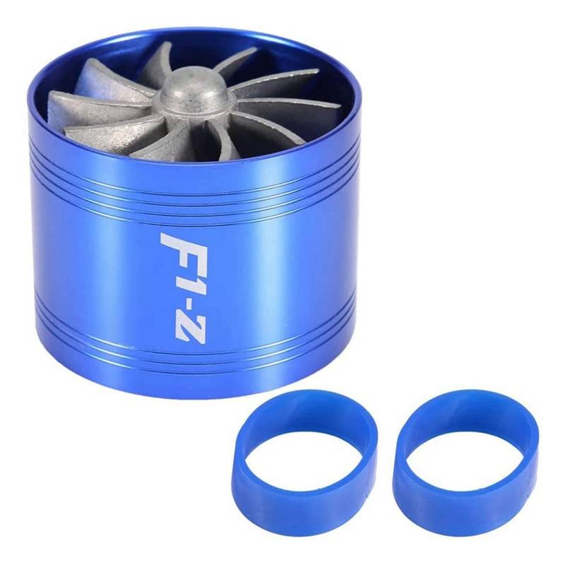 AMIUHOUN Air Turbo, Auto Air Turbonator Single Fan Turbine Supercharger Gas Saver Turbo (Blau) von AMIUHOUN