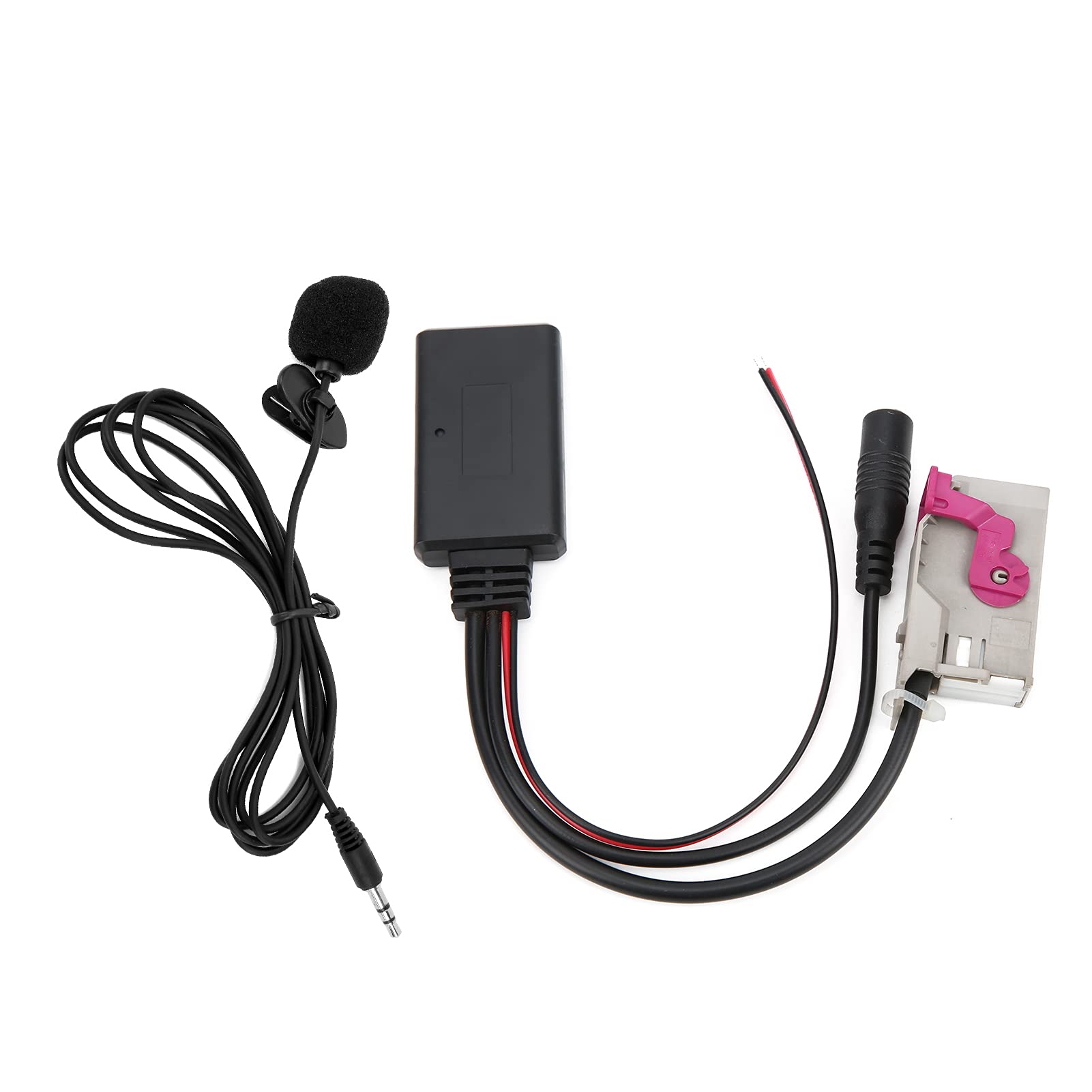 AUX Bluetooth Auto Adapter, Auto Bluetooth Modul AUX IN Kabel Wireless Mikrofon Adapter Ersatz für A3 A4 A6 A8 TT R8 RNS E 32Pin DC12V von AMONIDA