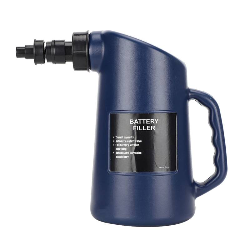 Batteriefüllflasche, 2L Autobatteriefüller Blei-Säure-Flüssigkeitsfüllwerkzeug Auto Auto Deep Cycle Krug 4,9 X 7,5 X 9,1 Zoll Automatische Abschaltung Automatische von AMONIDA