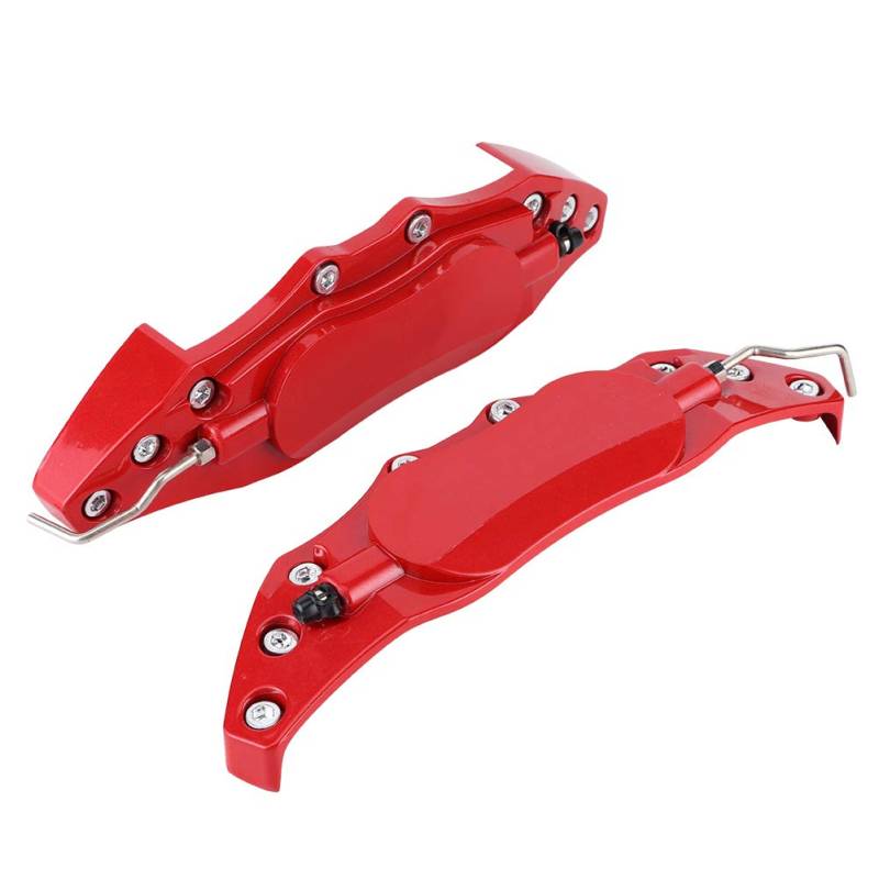 Bremssattelabdeckung, 2 Stück Auto-Universal-Scheibenbremssattelabdeckung, Rote Aluminiumlegierung Links Rechts Bremssattelabdeckungen, Gefälschte Bremssattelabdeckungen Zum (M) von AMONIDA