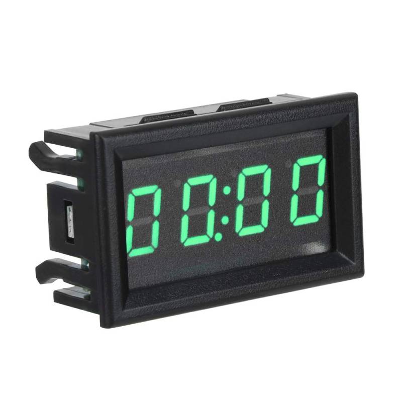 Digitale Autouhr, 1,89 x 1,14 x 0,83 Zoll Einfach zu lesende elektronische Uhr für Boote(green, transparency) von AMONIDA