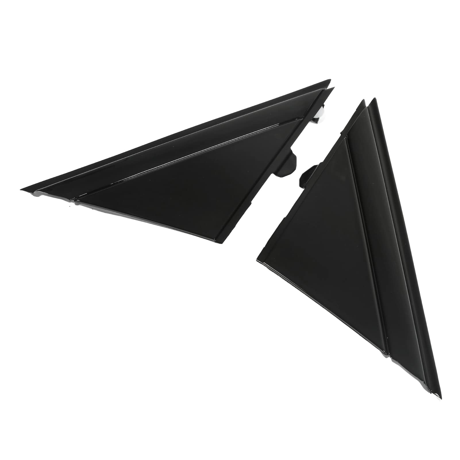 Dreieckige Autotürspiegel-Flaggenabdeckungen, Türspiegelflaggen-Abdeckung 1SH17KX7AA Außenspiegel Links Rechts Triangle Plate Trim Ersatz für FIAT 500 2012-2017 (Glänzend schwarz) von AMONIDA