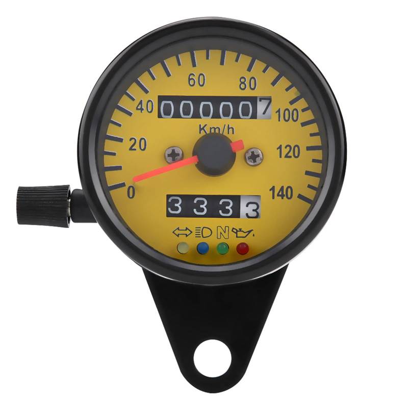 GPS-Motorrad-Tachometer, 60 Mm Motorrad-Kilometerzähler, Tachoanzeige mit Anzeige, Schwarz von AMONIDA