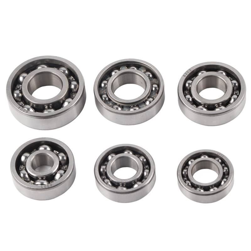 Getriebelager, 6-teilig, Edelstahl-Getriebelagersatz für GY6 50 Cc 80 Cc Roller für GY6 125 Cc 150 Cc Chinesischer 4-Takt 152QMI 157QMJ ATV Moped-Roller von AMONIDA