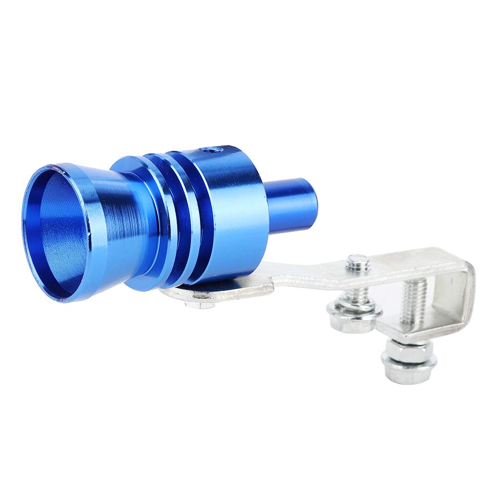 Turbo Sound Whistle, Aluminiumlegierung 1,2 Zoll Auto Turbine Whistle Auspuffrohr Lautsprecher Modifiziertes Automobil Motorrad Autozubehör (Blau) von AMONIDA