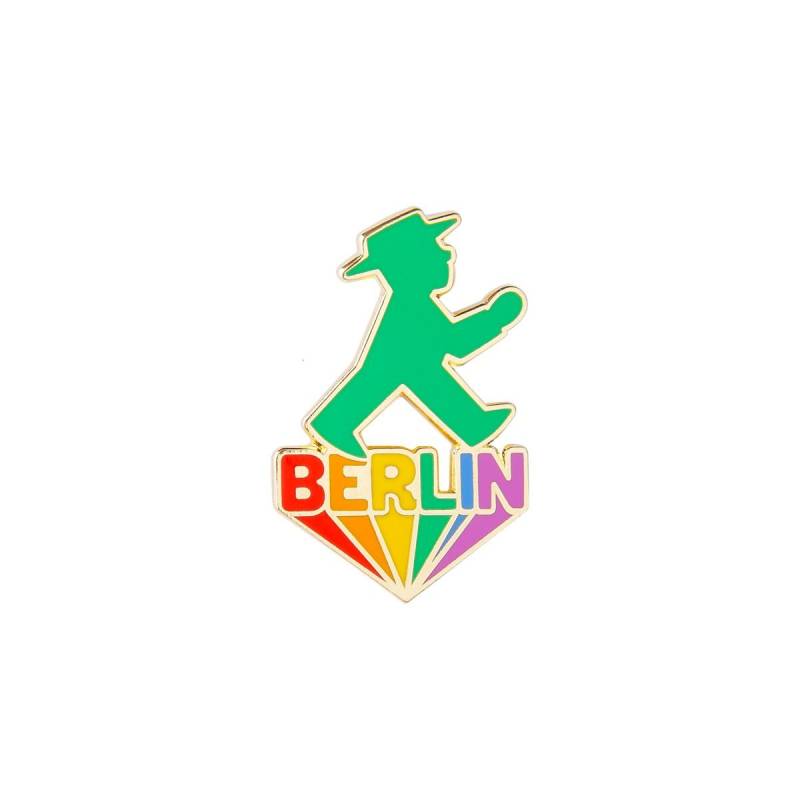 AMPELMANN Pin Anstecker Berlin Regenbogen von AMPELMANN