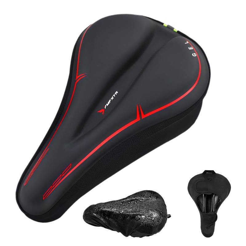 Fahrradsattel Überzug, Fahrradsattel Polster, Fahrrad Sitzpolster, Ergonomischer Sattelbezug Fahrrad Gepolstert, Fahrradsitz Polsterung Mit Weichem Memory-Schaum, Fahrradsitzkissen, Gel Sattelbezug von AMSNINK