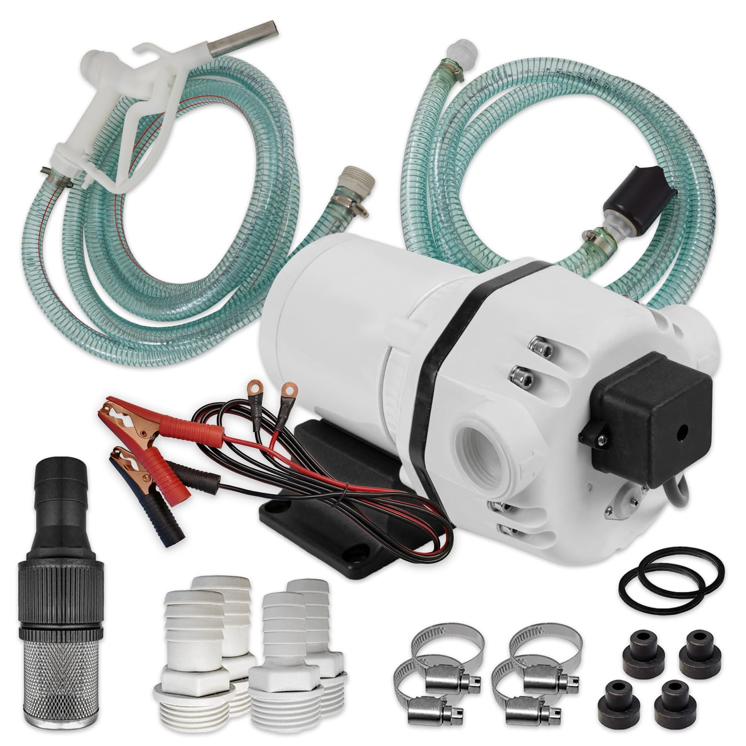 AMUR AdBlue®-PUMPE 12V Set HARNSTOFFPUMPE UREA PUMPE BETANKUNGSSET MEMBRANPUMPE CHEMIEPUMPE SELBSTANSAUGEND LEISTUNGSSTARKER ELEKTROMOTOR von AMUR