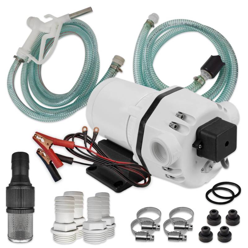 AMUR AdBlue®-PUMPE 12V Set HARNSTOFFPUMPE UREA PUMPE BETANKUNGSSET MEMBRANPUMPE CHEMIEPUMPE SELBSTANSAUGEND LEISTUNGSSTARKER ELEKTROMOTOR von AMUR
