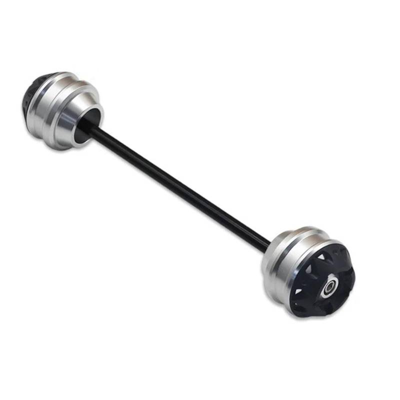 AMYALIN Motorrad Sturzschutz Sturzpads Für YA&MAHA MT-07 MT-09 FZ-09 FJ-09 XSR700 XSR900 Motorrad Rad Schutz Vorne Hinterachse Gabel Crash Slider(Silber,Hinten) von AMYALIN
