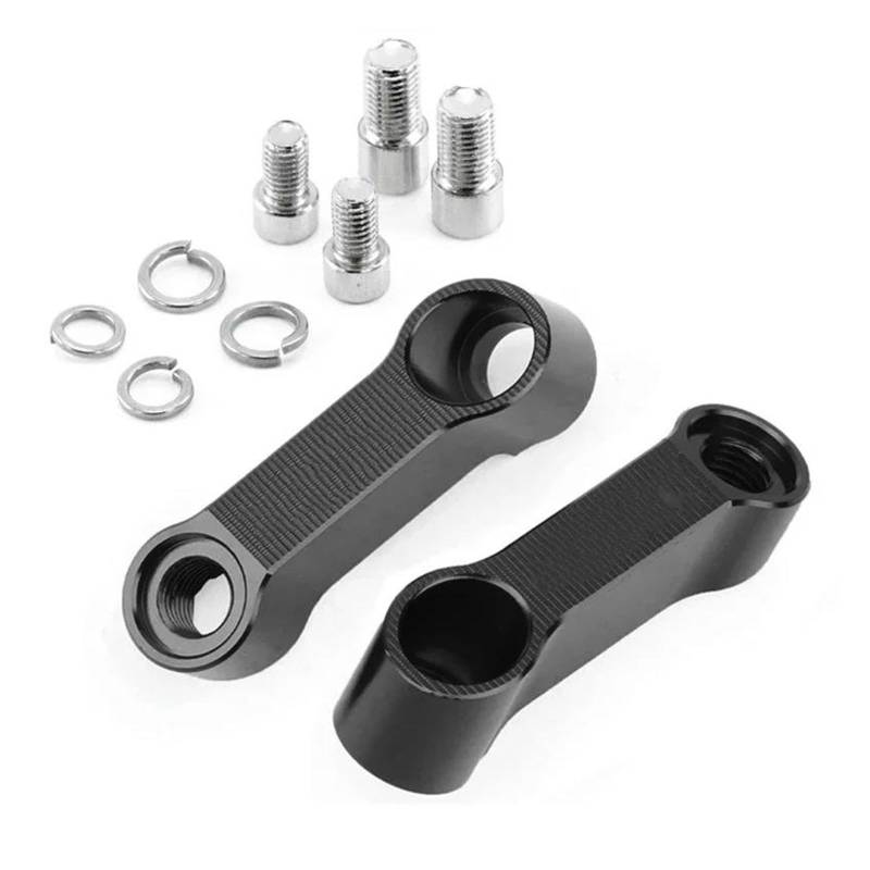 Motorrad Spiegelverlängerungen Für HON&DA Für GROM 125 MSX 125 MSX125 2014-2022 Motorrad-Rückspiegel-Verlängerungssitz(Schwarz) von AMYALIN