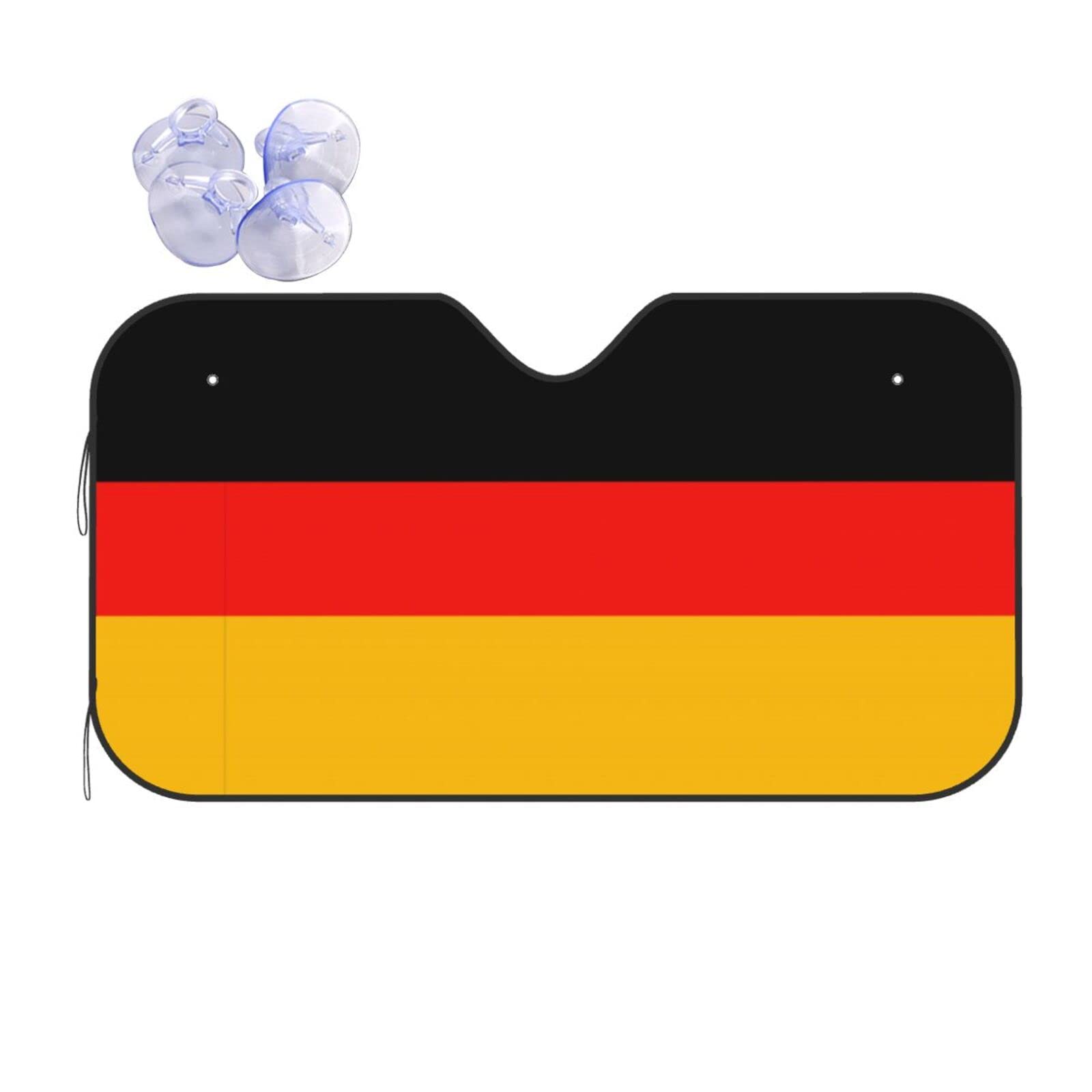 Deutschland Flagge Windschutzscheibe Sonnenschutz Auto Hitzereflektierend Faltbar Sonnenblende mit Saugnäpfen UV-Block Deutschland Flagge Windschutzscheibe Sonnenschutz Auto Hitzereflektierend Faltbar Sonnenblende mit Saugnäpfen UV-Block von ANABPRMA