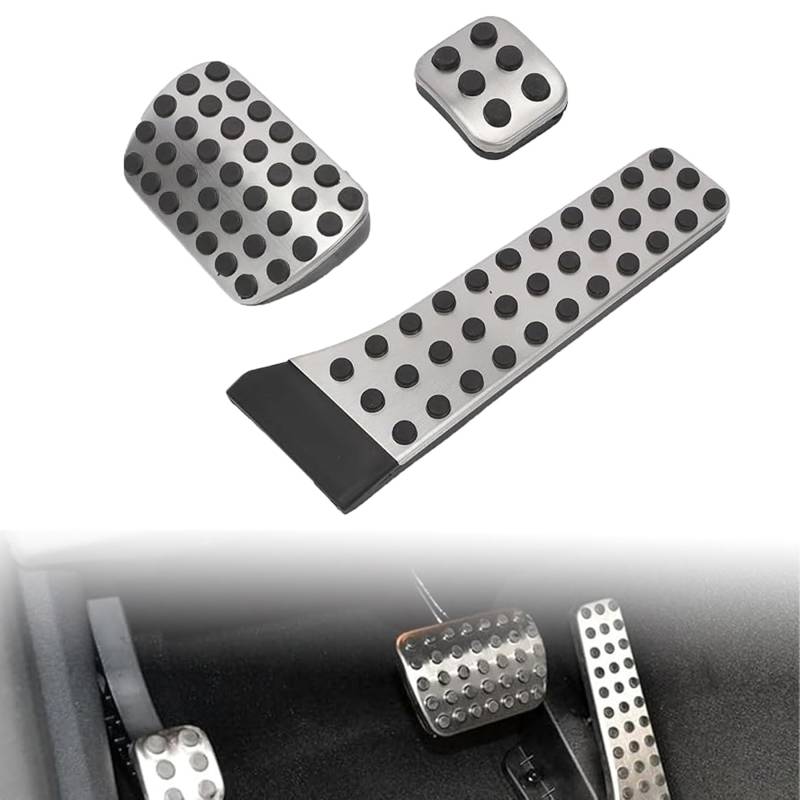 Alriedy 3 Stück Pedale Bdeckung Set Für Mercedes-Benz W204 W211 C-Klasse E-Klasse GLC GLK S SL CLS Rutschfestes Tuning Bremspedale Auto Pedal Abdeckung Kit von ANBOO