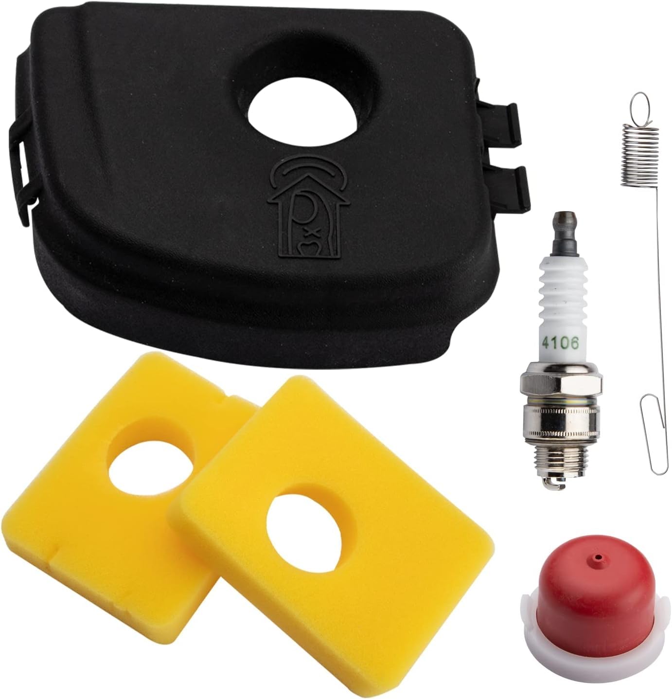 ANBOO Luftfilterabdeckung mit Luftfilter Kompatibel mit Briggs and Stratton 300e 500e 550e mit Schaumluftfilter, Zündkerze, Primerbirne, 594281 ANBOO Luftfilterabdeckung mit Luftfilter Kompatibel mit Briggs and Stratton 300e 500e 550e mit Schaumluftfilter, Zündkerze, Primerbirne, 594281 von ANBOO