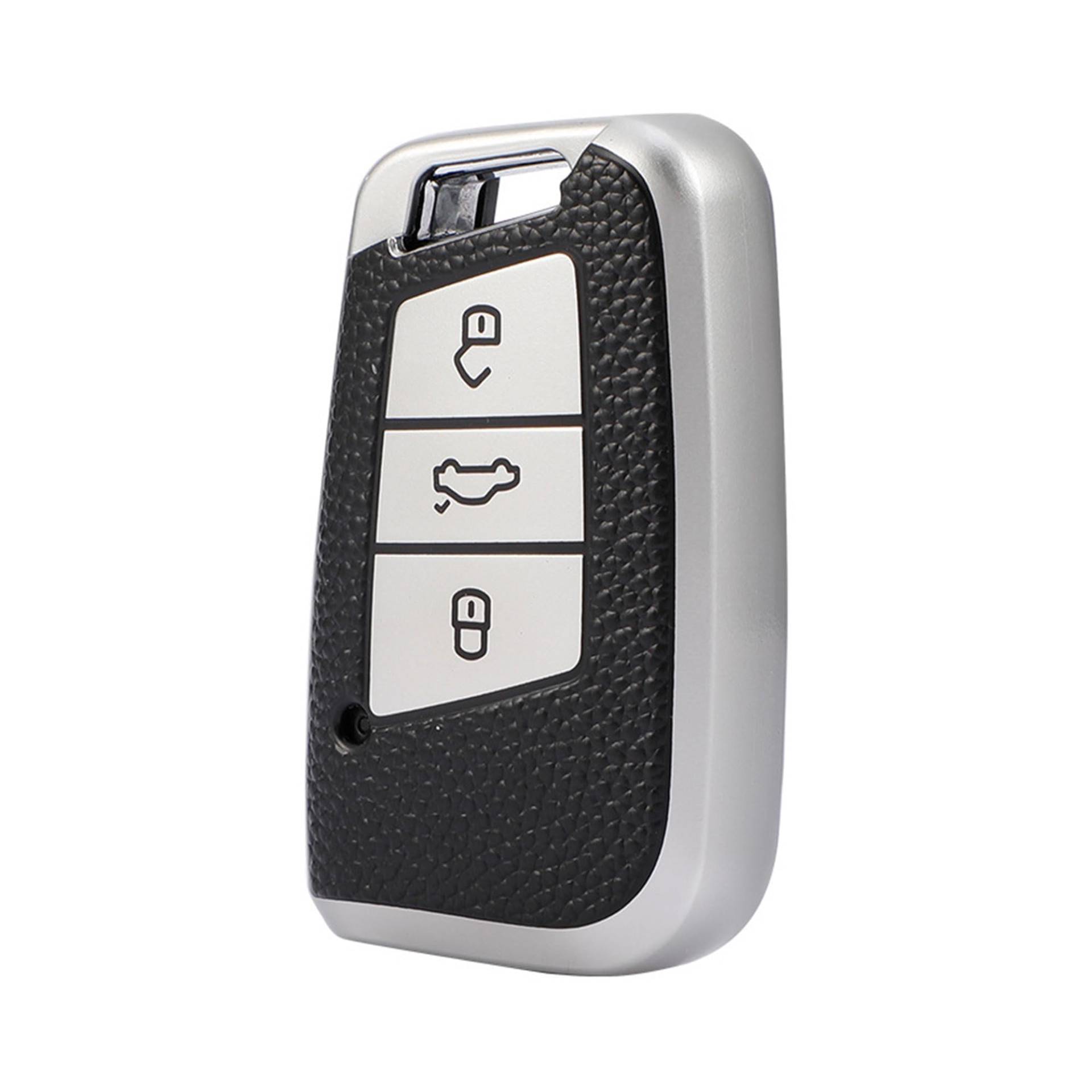 Autoschlüssel Hülle Kompatibel mit VW Passat B8, 3 Tasten Keyless Smart TPU Schlüsselhülle, Schlüsselbox Cover Key Case, Gehäuse Fernbedienung Schutzhülle für VW Passat CC Golf 7 Skoda Autoschlüssel von ANBOO