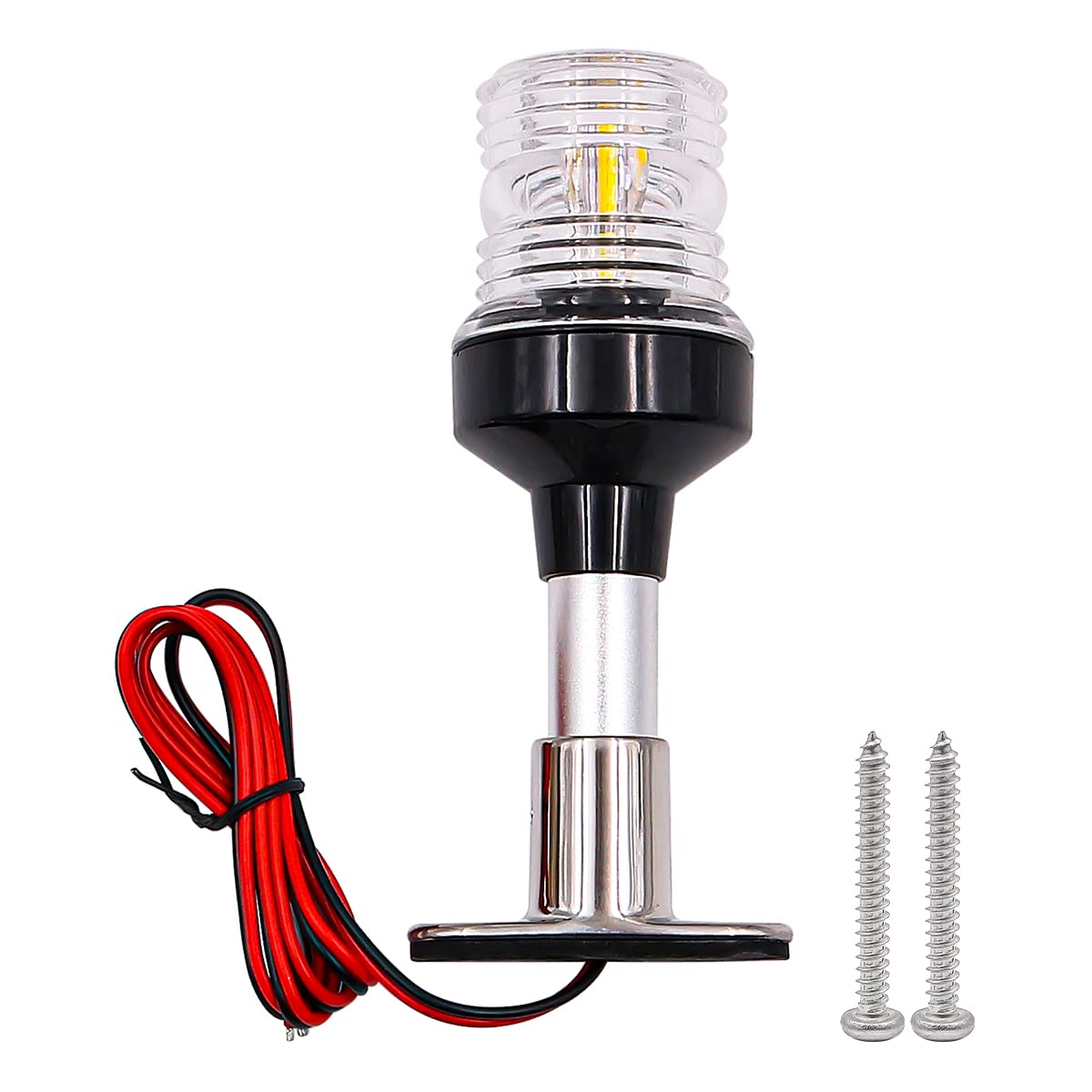 ANCLLO Hecklicht 6-Zoll-Ankerlicht Rundum LED-Navigationslicht mit fester Montage und Edelstahlsockel und Aluminiumrohr Wasserdichte LED-Navigationslichter für Boote ANCLLO Hecklicht 6-Zoll-Ankerlicht Rundum LED-Navigationslicht mit fester Montage und Edelstahlsockel und Aluminiumrohr Wasserdichte LED-Navigationslichter für Boote von ANCLLO