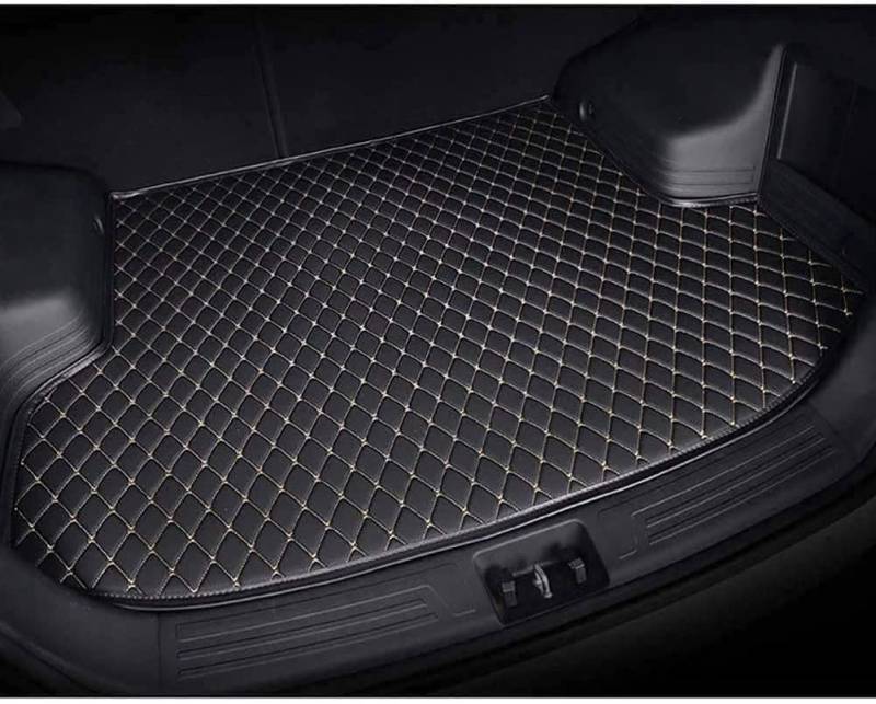 Auto Kofferraummatte für Toyota RAV4 2020-2023, Leder Kofferraumwanne Schutzmatte Wasserdicht rutschfest Autozubehör,B/Black-Beige von ANDEE