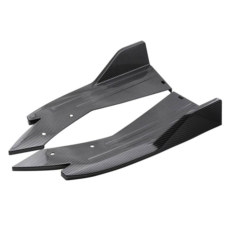 ABS Heck Stoßfänger Lippensplitter, Verleiht Aggression und Kantenschutz, Universelle Auto -Flossenspoiler für die Meisten Autos, mit Kohlefaserstil, Stilvoll und (Kohlefaser) von ANGGREK