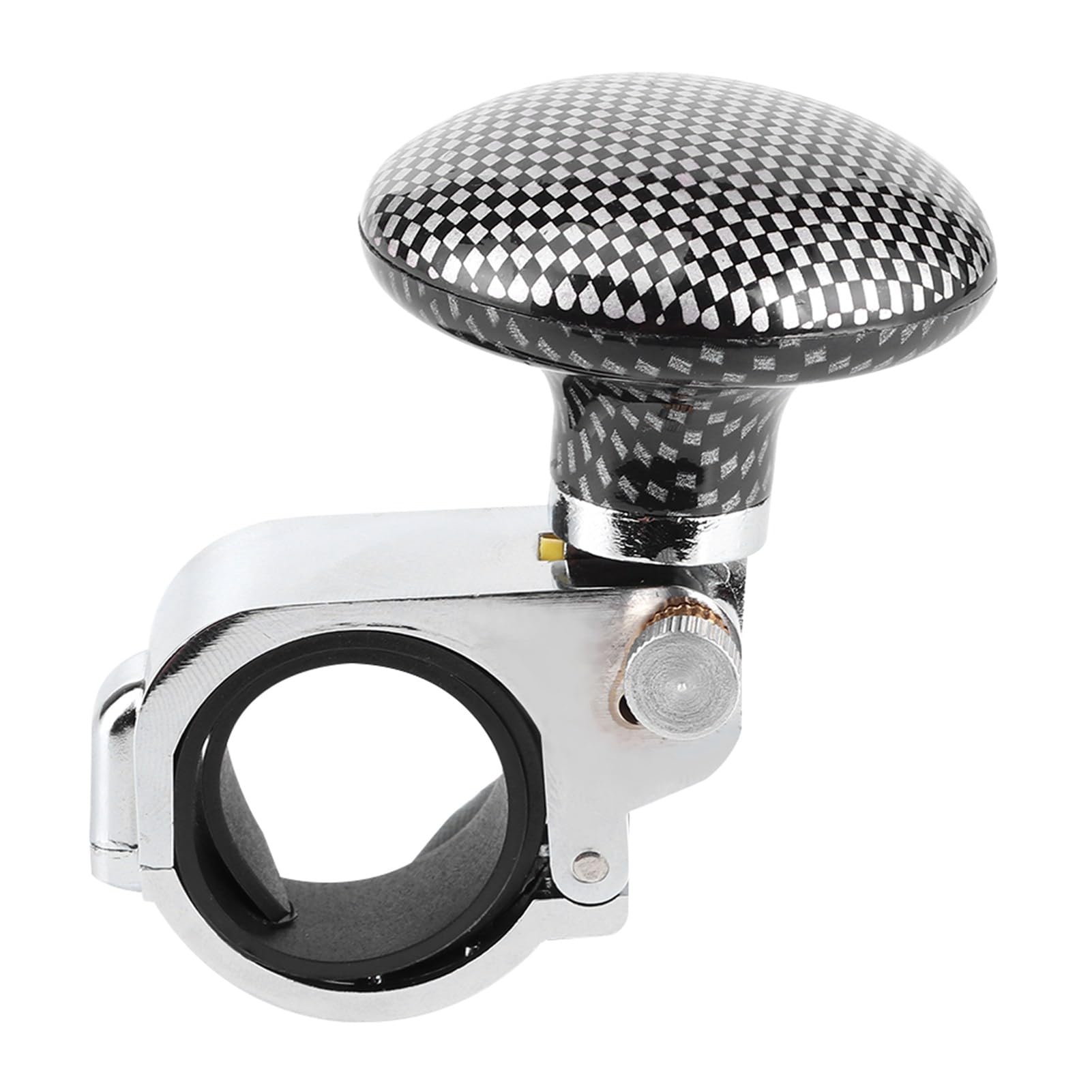 Auto Lenkradknopf Spinner Ball Auxiliary Griff mit Gummiband für Einfache Lenkung und Sicheres Fahren Universeller Passform (Kohlefaser) von ANGGREK