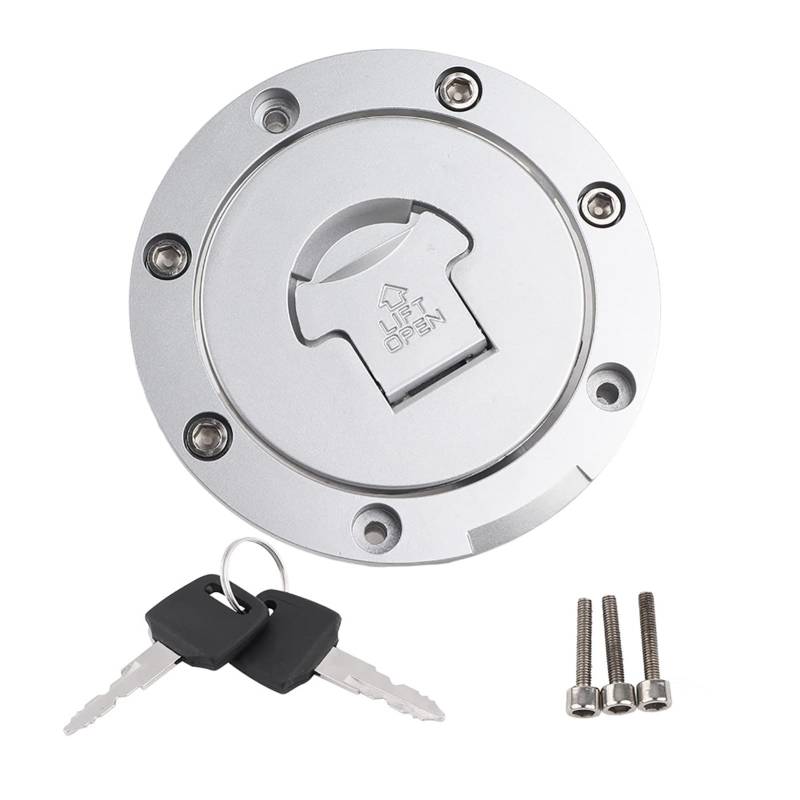 Kraftstoffgasankdeckel -Abdeckungsschlüssel aus Edelstahl aus Edelstahl für CBR600RR CBR600F4 F4I 2001 2014 mit 2 Tasten 3 Schrauben von ANGGREK