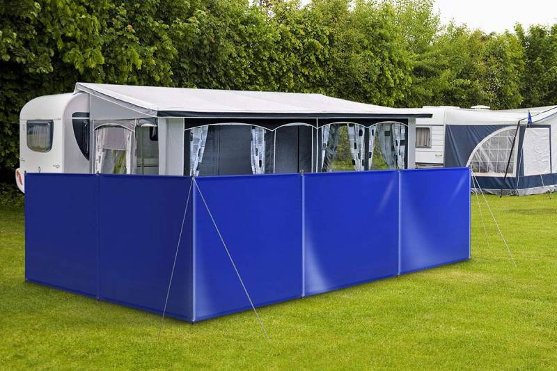 ANKO PLANEN Windschutz Sichtschutz Camping aus PVC Plane LKW Plane 680g stabil mit Laschen und Ösen (1,4m x 6m, Lichtgrau RAL7035) von ANKO PLANEN