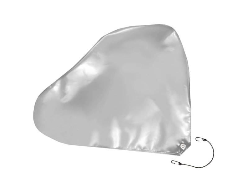 Deichselhaube aus LKW PVC Plane, 680g/m², Universal Deichselschutz (Lichtgrau RAL7035, 88cm x 70cm (für ungebremste Deichseln)) von ANKO PLANEN