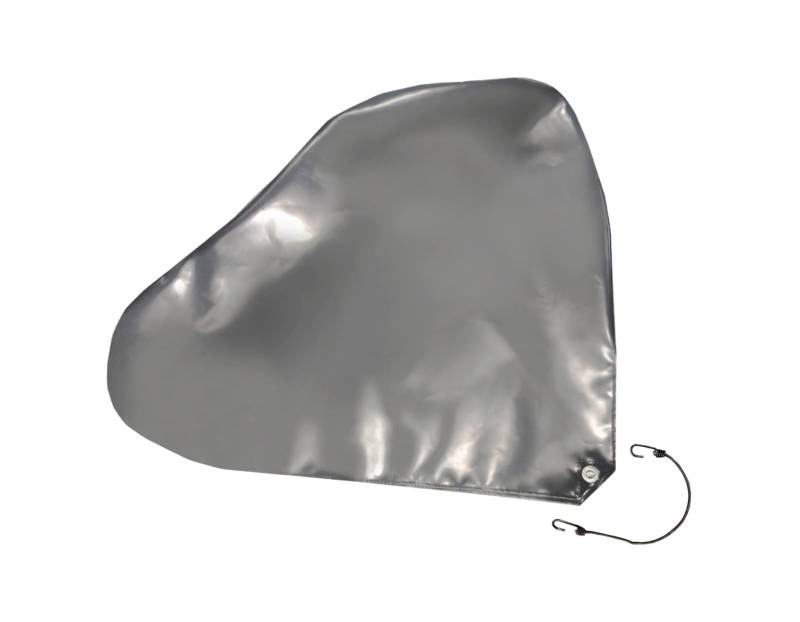 Deichselhaube aus LKW PVC Plane, 680g/m², Universal Deichselschutz (Staubgrau RAL7037, 88cm x 70cm (für ungebremste Deichseln)) von ANKO PLANEN