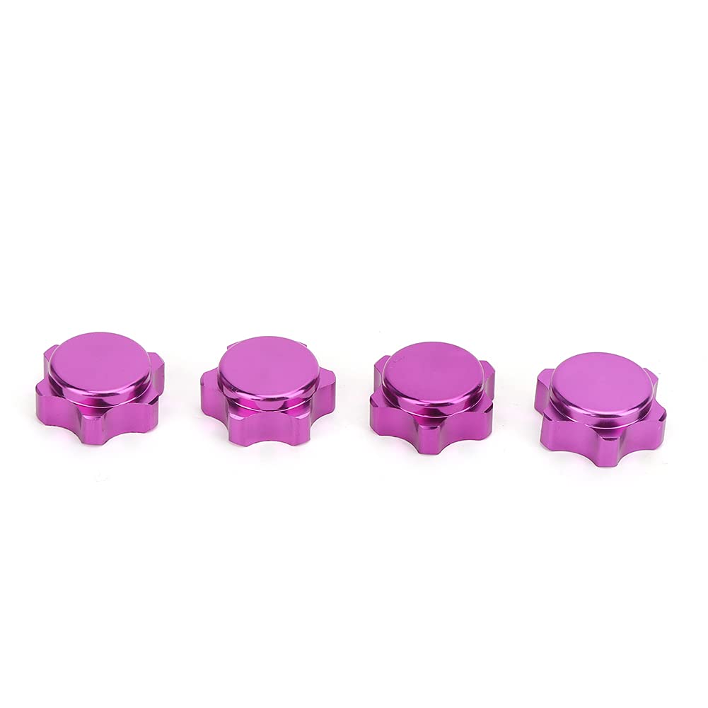 4pcs 17mm Aluminiumlegierung Wheel Wheel Hub Nuss Anti -Staubabdeckung für Hsp94762 94886 1/8 RC -Auto (Lila) von ANKROYU