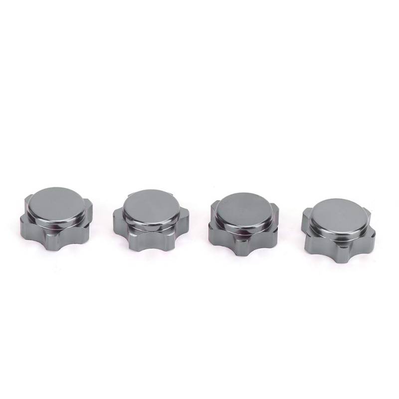 4pcs 17mm Aluminiumlegierung Wheel Wheel Hub Nuss Anti -Staubabdeckung für Hsp94762 94886 1/8 RC -Auto (Schwarz) von ANKROYU