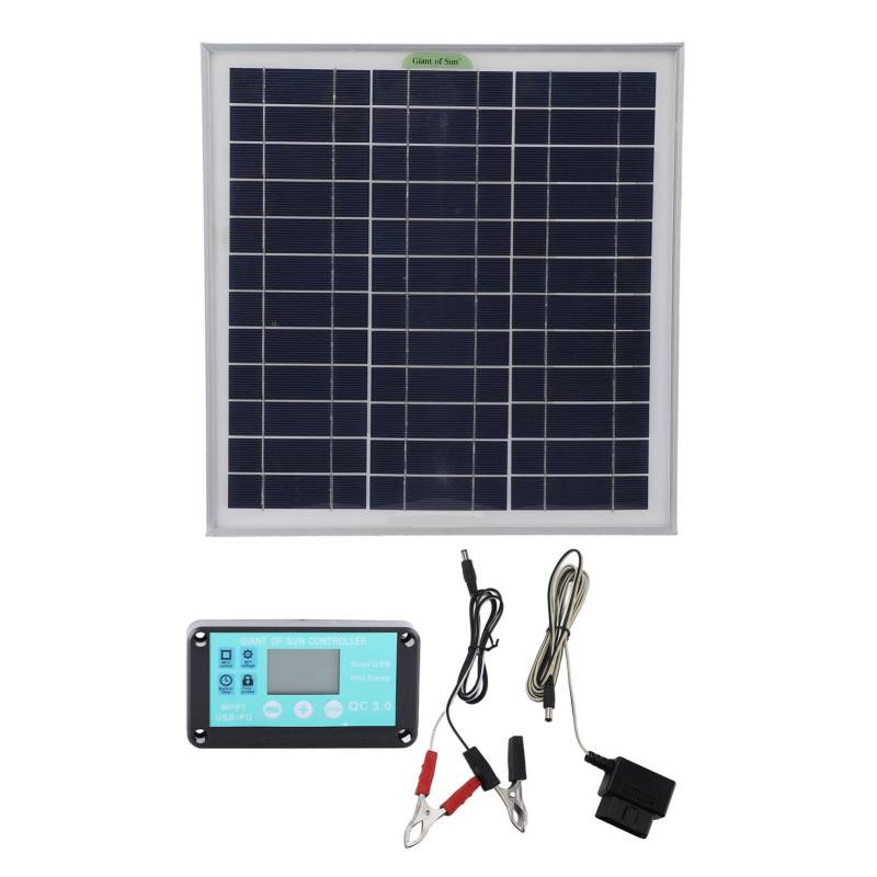 50W MPPT Solarpanel Monokristalline Silicon ABS Solar Batterie Ladegerät mit OBD -Auto Ladegerät wasserdichtes Controller -Kit für Camping im Freien Caravan RV von ANKROYU