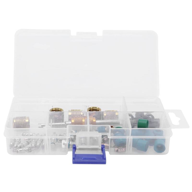 ANKROYU Klimaanlagenventil -Kernentferner -Werkzeugdichtung Set Universal A/C Reparaturkit für Auto- und Hausklimaanlagen Silikon Messing Edelstahl 56pcs von ANKROYU